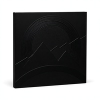 Emballage personnalisé en papier recyclable pour disques vinyles carrés, pochette intérieure antistatique, style rock des années 70, estampage à chaud, gaufrage/débossage