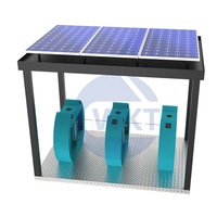 WKT QR Code & RFID Tourniquet de portail de vitesse pivotant Barrière à rabat mobile à énergie solaire Contrôle d'accès à pièces