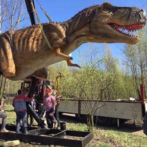 Dinosaure <span class=keywords><strong>T</strong></span>-<span class=keywords><strong>Rex</strong></span> animatronique grandeur nature en acier et silicone pour les expositions dans les parcs à thème - Product Image 2