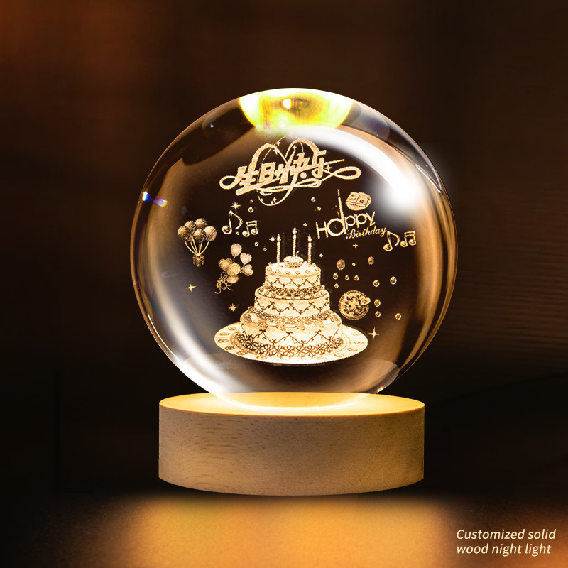 Crystal ball happy birthday