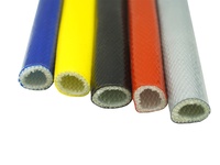 Manchons isolants en fibre de verre enduits de silicone haute température de qualité supérieure pour la protection électrique ignifuge des câbles