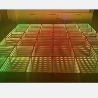TOP 3d Led Dance Floor DJ Disco Night Club Décoration 3D Miroir RGB Panneaux Tapis Tuile Swired Led Par Machines De Mariage Offre Spéciale CE