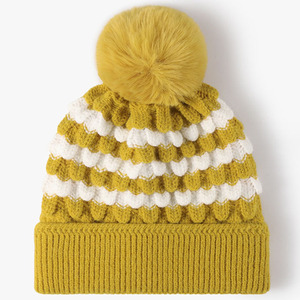 <span class=keywords><strong>2023</strong></span> gorro acanalado de <span class=keywords><strong>invierno</strong></span> de alta calidad para mujer, gorro suave y cálido, gorro de esquí con pompón para mujer, gorros de <span class=keywords><strong>invierno</strong></span> suaves y cálidos, gorros, gorro - Product Image 6