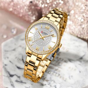 Nuevo Reloj de Diamantes de Moda para Mujer, Diseño OEM ODM, Correa de Acero, Estilo Fresco y Casual, Reloj de Cuarzo CURREN 9084 - Product Image 4