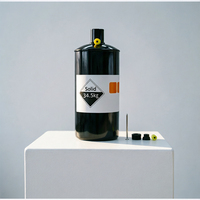 Bidon scellé noir en acier au carbone laminé à froid de marque HY, modèle GMPC-0213, capacité 2,8 L, conteneur haute densité pour minerai d'or, poids 1,818 kg