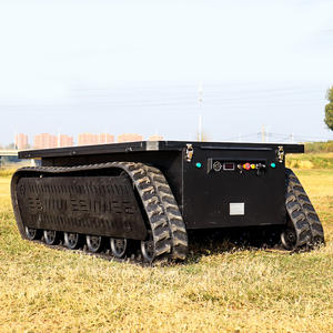 40 Km/h 1.5Ton pista de goma tren de rodaje batería y generador chasis de robot sobre orugas Christie y <span class=keywords><strong>Matilda</strong></span> suspensión - Product Image 4