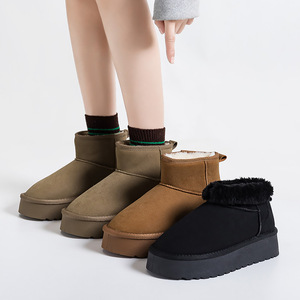 Custom New Styles Casual Plush Women <strong>Winter</strong> Snow Boots Platform Light Non Slip Cotton <strong>Shoes</strong> for <strong>Ladies</strong> - Product Image 1