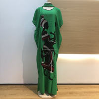 Nouvelle Robe d'été ample et décontractée en coton doux, respirante, style Boubou Kaftan ethnique africain imprimé, grande taille pour femme, avec grand foulard, idéale pour les fêtes.