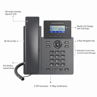 Téléphone IP professionnel SIP GrandStream GRP2601W, Voix HD, Conférence Opus 5 voies, EHS, VoIP, Wi-Fi, Linux, Bureau, Centre d'appels