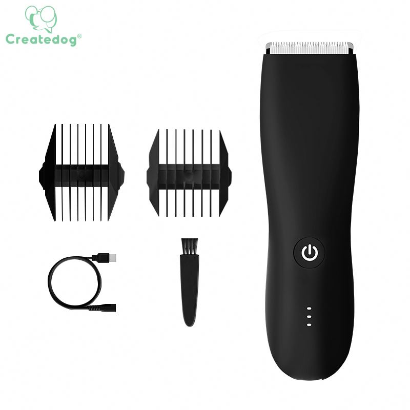 Waterproof Manscaped Groin Trimmer Body Hair Trimmer With USB Rechargeable Dock Electric Men Body Manscaping Trimmer