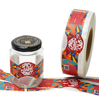 Autocollant d'emballage alimentaire de pot de bouteille de piment imperméable personnalisé écologique étiquettes de sauce piquante de bouteille imprimées