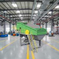 Séparateur balistique robuste à moteur PLC pour le recyclage des déchets solides municipaux, le tri des films plastiques, du papier et des briques, avec économie d'énergie