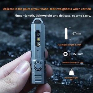 <span class=keywords><strong>Mini</strong></span> lampe torche EDC en alliage de titane TC4, cinq couleurs, chargement magnétique Type-C, design ultra-fin, 350+ lumens, barre de levier, <span class=keywords><strong>violet</strong></span>, IP20 - Product Image 3