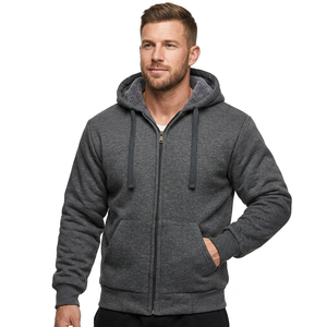 เสื้อฮู้ดเชอร์ปาผู้ชาย ผ้าฟลีซ 350gsm บริการรับผลิตแบรนด์ส่วนตัว สำหรับสินค้าขายปลีกตามฤดูกาล — 106 ตัวอักษร - Product Image 1