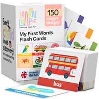 Jeu de cartes flash éducatives personnalisables pour l'apprentissage des langues, imprimées en offset OEM, avec emballage en boîte