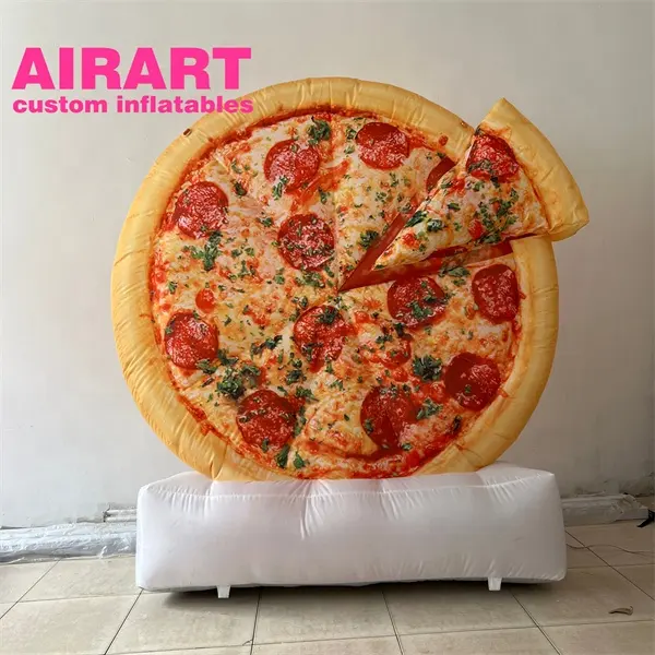 विज्ञापन सजावटी inflatable पिज्जा, बिक्री के लिए विशाल inflatable भोजन पिज्जा