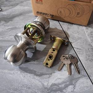 Silindirik Topuz Kilidi Yuvarlak Kilit Paslanmaz Çelik Yuvarlak Topuz İç Kapılar için Kapı Kolları Oturma Odaları Mutfaklar ve Dolaplar - Product Image 4