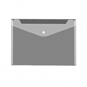 Custom Snap Button A4 Transparent Thickened PP File Bag A5 <b>Document</b> Ticket Data Storage Archive Bag Poly Envelope <b>Document</b> Bag - Product Image 1