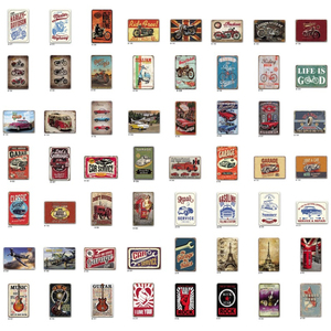 Cerveza Anime carta película tablero casa en blanco Logo placa <span class=keywords><strong>Vintage</strong></span> 3D Retro tráfico latas personalizado metálico cartel placa Metal signo - Product Image 3