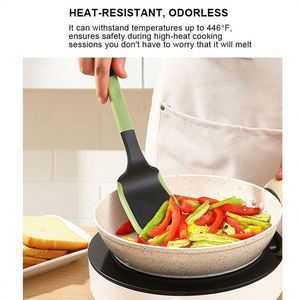 Accesorios de Cocina Kaimi, Utensilios de Cocina de Silicona Resistentes al Calor, de Grado Alimenticio, Juego de Espumadera y Espátula Antiadherentes para Sopa - Product Image 3