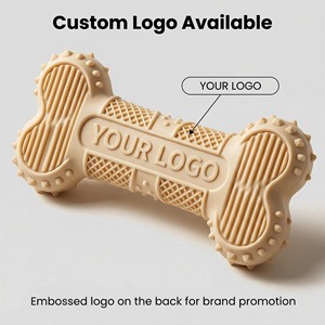 Jouets pour chiens multicolores personnalisés pour les chiens agressifs, design amusant, forme d'os en caoutchouc, petit jouet pour chien indestructible - Product Image 5