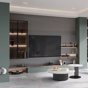 Meuble TV pratique et élégant pour la maison, design moderne avec de grands compartiments de rangement pour le salon et l'appartement - Product Image 1