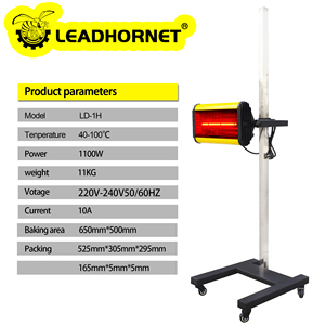 Lámpara Calefactora Eléctrica Infrarroja Portátil <span class=keywords><strong>de</strong></span> Aluminio 1100W 220-240V para Secado <span class=keywords><strong>de</strong></span> Pintura <span class=keywords><strong>de</strong></span> Automóviles y Película <span class=keywords><strong>Solar</strong></span> para Ventanas - Product Image 4