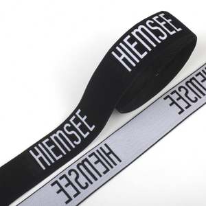 Newest Design Nylon Webbing Jacquard <b>Elastic</b> With Customized Logo <b>Elastic</b> for Underwear Accessories Waist Band <b>Elastic</b> - Product Image 1