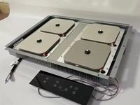 Table de cuisson à induction électrique encastrable en acier inoxydable, plaque vitrocéramique magnétique dissimulée en granit pour usage domestique