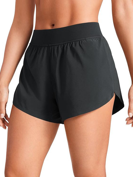 Plus-Size Activewear Pants (LJ-25052): side profile showing stretch, rise and leg-opening fit
