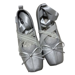 Ballerines en cuir véritable pour femmes, style rétro décontracté, avec nœud en soie française, imperméables, adaptées à toutes les saisons - Product Image 1