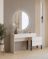 Table de toilette de luxe moderne blanche élégante avec 4 tiroirs pour le maquillage – Vente en gros
