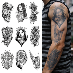Tatuaggio semipermanente impermeabile a lunga durata (2 settimane) con motivo Geisha, Samurai, Calligrafia, Frase, Serpente, Fiore - Tatuaggio alle Erbe per Braccio - Product Image 1