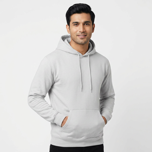 Professional Custom Design 100% Cotton Regular Casual Fit Hoodies <b>Thick</b> <b>Fleece</b> Drop Shoulder Plain Blank Men Hoodies - Product Image 1