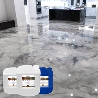 Apprêt époxy, peinture époxy, résine pour sol et durcisseur pour sol et plan de travail, revêtement de garage, résine transparente