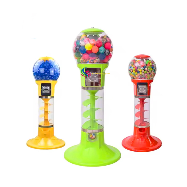 Guangzhou Factory Sale Gumball Vending Machine Capsule Toys and Candy Bouncy Ball English Language Version