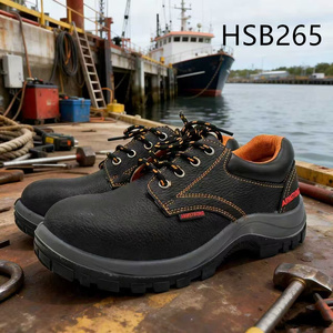 Chaussures de sécurité en cuir gaufré ZYF, réparation de quai, prévention des rayures, exploitation minière, <span class=keywords><strong>bottes</strong></span> de travail anti-perforation avec embout en acier HSB265 - Product Image 1