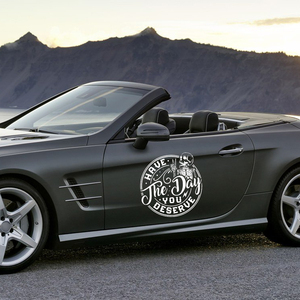 Impermeabile resistente UV ha il giorno in cui meriti la stampa di auto personalizzato parabrezza per paraurti da finestra divertente adesivo con scheletro - Product Image 5