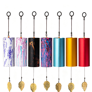 Carillon à vent rétro en métal, style japonais, pour yoga, méditation, ornement suspendu, instrument de guérison sonore - Product Image 1