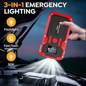 Banque d'alimentation de démarreur d'urgence de voiture portable 12V de haute qualité avec compresseur d'air et pompe à air 20000mAh 1200A à courant de crête 150PSI - Product Image 4