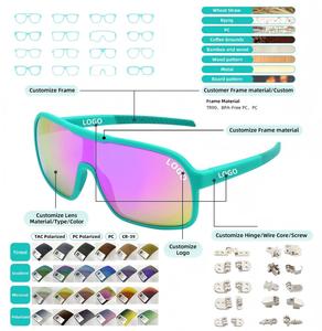 OEM TR90 偏光 サイクリング グラス オーバーサイズ UV400 カスタムロゴ バルク プロテクション スポーツ サングラス - Product Image 6