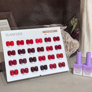 Herstellung und <span class=keywords><strong>Dropshipping</strong></span> von 24 Farben Einfarbigem Macaron-Stil Aufhellendem UV-Gel Nagellack, Trendiges Nagelgel-Set - Product Image 3
