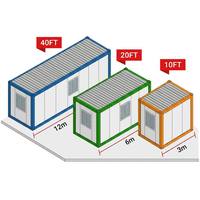 Maison conteneur préfabriquée à assembler sur deux étages, démontable, modulaire, structure en acier, mur-rideau en verre