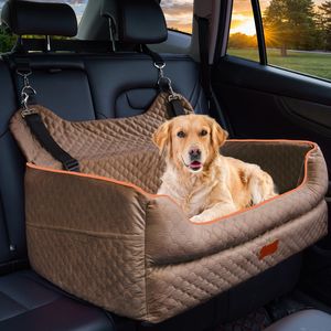 Black Dog Car Seat Booster <b>Memory</b> <b>Foam</b> Travel Bed Thick <b>Cushion</b> Detachable Washable Storage Pockets Cotton Summer Cooling Animal - Product Image 6