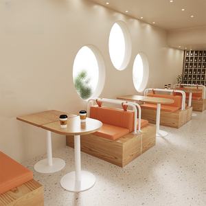 ที่นั่งบูธพนักพิงสบายสไตล์ครีมหวาน ซิต้า สลตา ดารา บาร์รา เหมาะสำหรับร้านขนมหวาน ร้านอาหารเน็ตฟลิกซ์ - Product Image 2