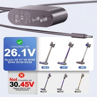 Adaptateur secteur AC/DC certifié CE 26,1 V 0,78 A, chargeur de remplacement pour aspirateur Dyson V6 V7 V8, nettoyeur à main