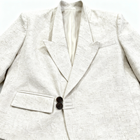 Costumes d'affaires en tweed pour femmes haut de gamme, sur mesure, OEM et ODM, blancs, élégants et tendance, costumes pour femmes confectionnés sur mesure