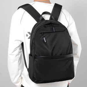 Simple Men's Lightweight <b>Backpack</b> Black Large Capacity Anti Theft Laptop Bag Casual Travel Business Use Unisex Spring 2025 - Product Image 1