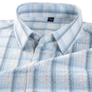 New in <strong>Shirt</strong> Thin Summer Plaid Short Sleeve <strong>Shirts</strong> <strong>for</strong> <strong>Men</strong> Casual Fashion Korean Popular Trend Clothes - Product Image 6