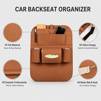 Organiseurs de siège de voiture en feutre en gros de Chine 55*40cm, sac de rangement suspendu en feutre pour vente directe d'usine, accessoire automobile